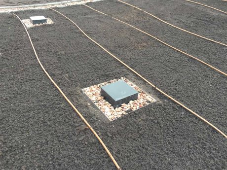 Green roof access chambers at Leeds Skelton Services