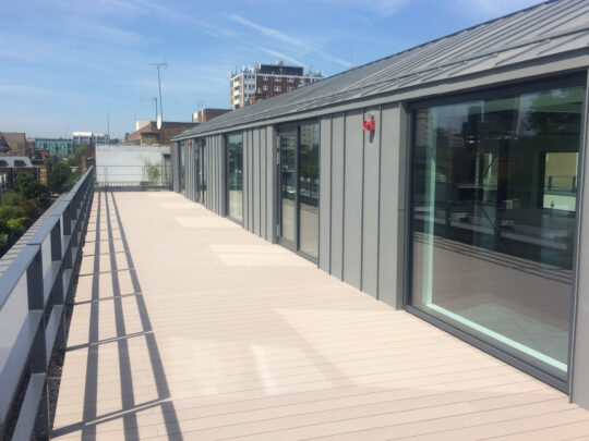 Amenity terrace - ABG blueroof with decking finish
