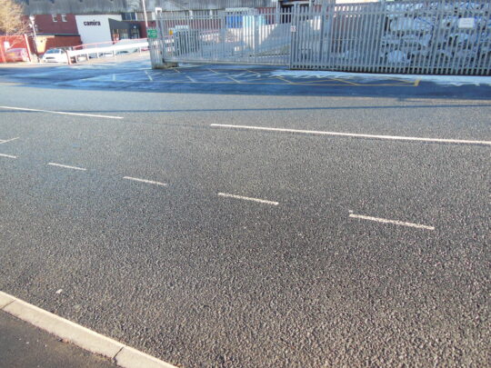 New road surface after installation late 2010