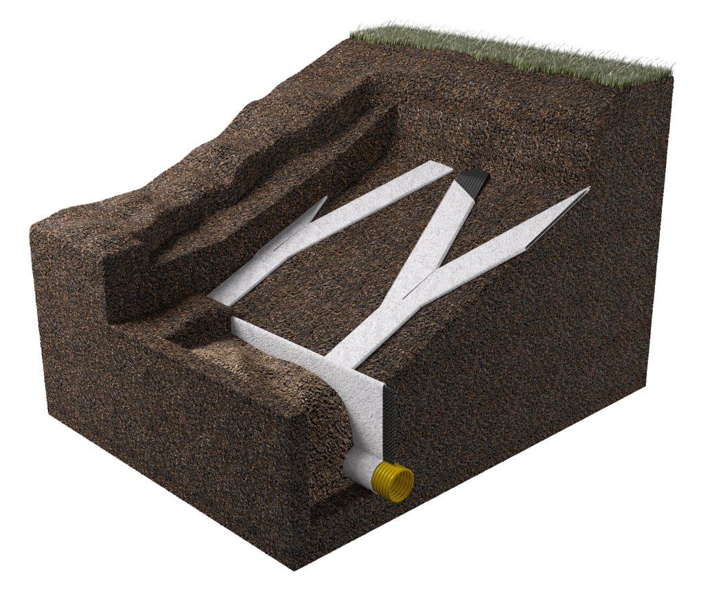 ABG Fildrain is a Fin Drain system that saves installation time and reduces costs compared to traditional stone based drainage layers.