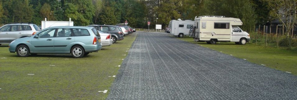 Installation and design guidance for ABG Sudspave 40 porous grass pavers for permeable grass surfaces