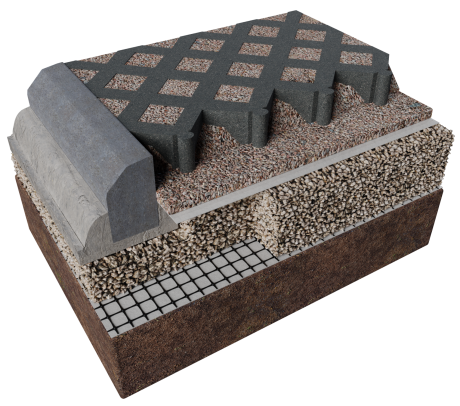 ABG Truckcell with Gravel Backfill allows water to pass into the ground below