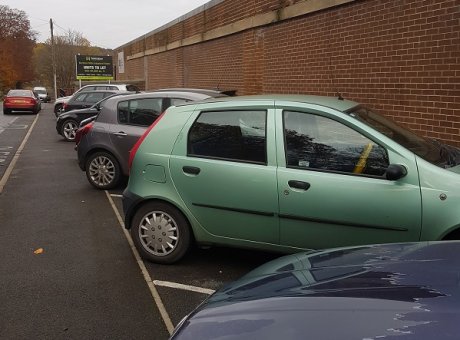 Parking on the reinforced infilled area
