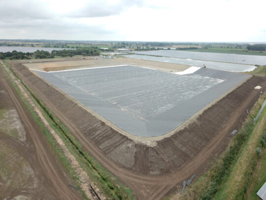 Reservoir lining protection project using Terrex needlepunch geotextile